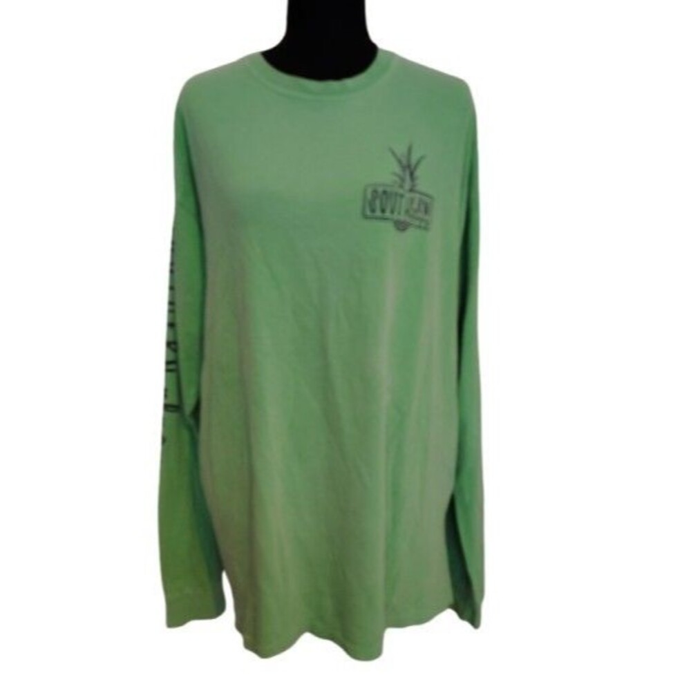 Southernology Mint Green "Talk Southern To Me" Long Sleeve T-Shirt Size L...